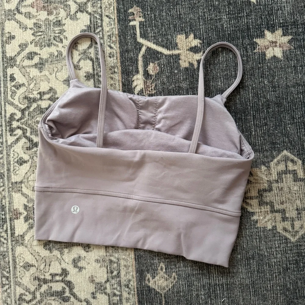 Lululemon Wunder Train Strappy Longline Tank Top Bra 4 Lilac Purple